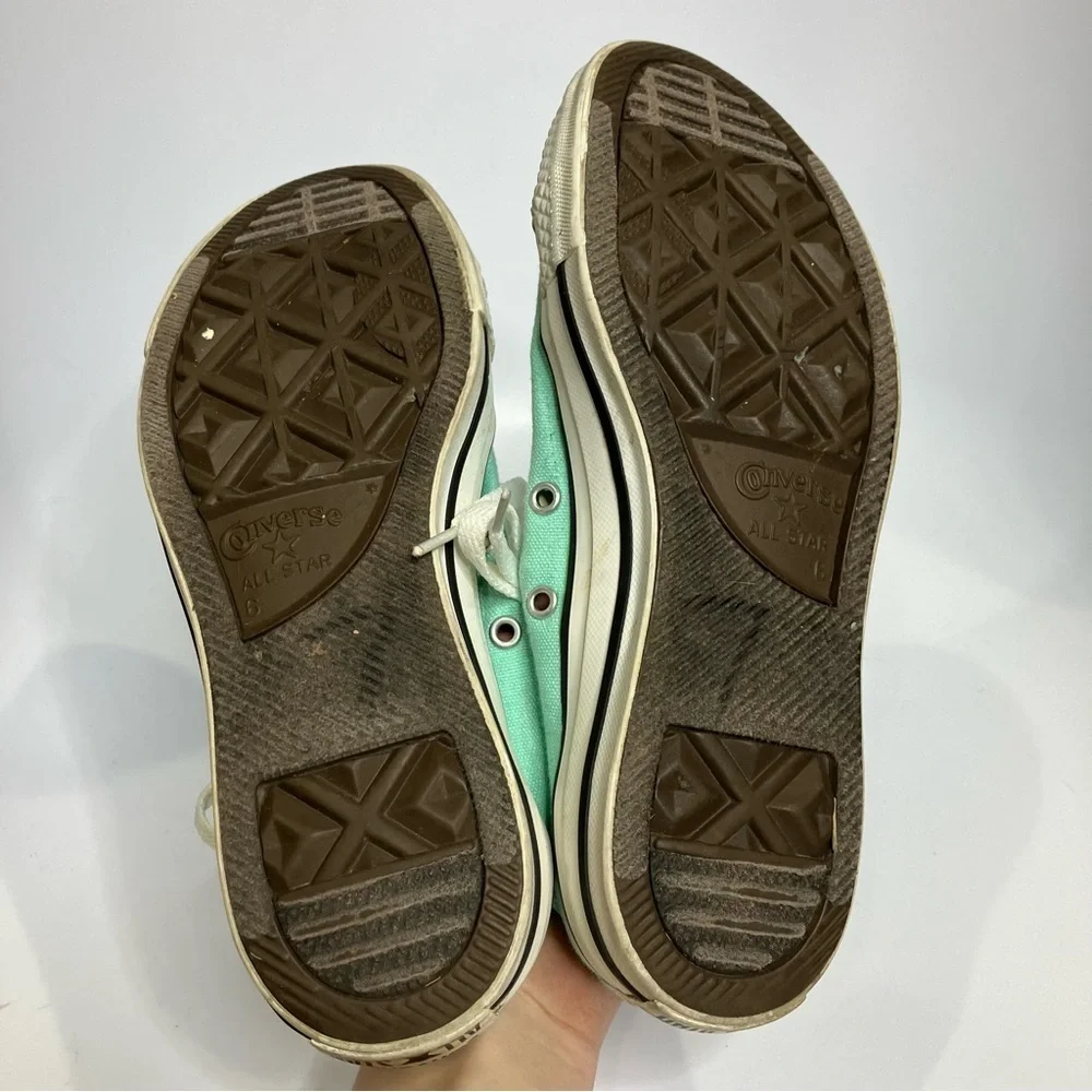 Converse teal sneakers size 6‎